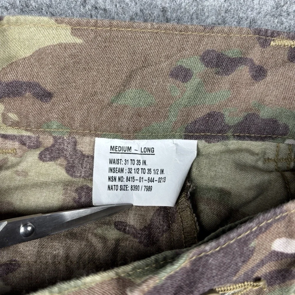 US Army FR Combat Pants Medium Long Camo Cargo Tactical Multicam Ripstop Padded